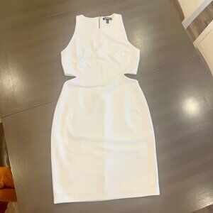 Express White Sleeveless Dress with cutout sides